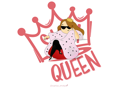 The Lady Boss boss lady design illustration queen slay queen vector