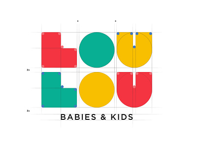 Loulou Logo branding design flat icon logo minimal vector
