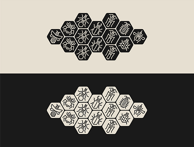 HIVE | Board game redesign board game icons set redesign