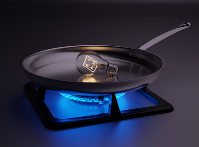 Innovation Cookbook Podcast | 3D Remaster 3d art 3d modeling blender blender3d blenderguru burner idea lightbulb stove