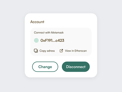 Account Tab -UI Component (DeFi)