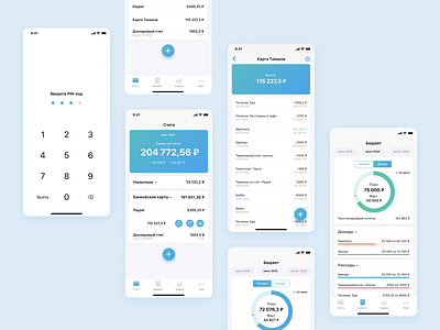 Money Management App app clean ios ios app management mobile money stats ui ux