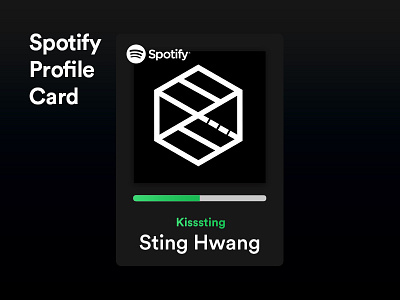 Spotify Profile Card app design mobile music spotify ui