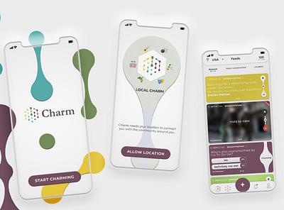 MBTI Charm Application app bright colorful design minimal simple ui ux white