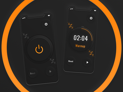 Amazing fitness timer app 🏃🏻‍♂️⏱ app dark design simple ui ux
