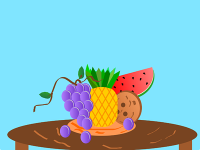 Tropical fruits fruits illustrations vector
