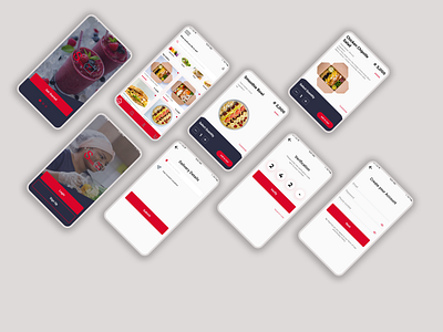 Salad and Smoothie delivery app app design ui ux