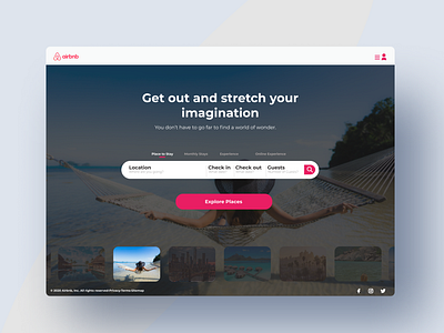 Airbnb Landing Page app art branding design illustration illustrator ui ux web website