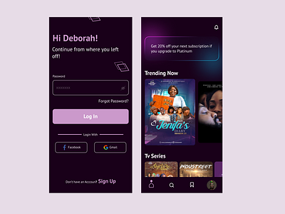 Movie app app design typography ui ux