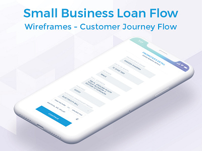 Small Business Loan Flow - Wireframes application flow photoshop wireframes