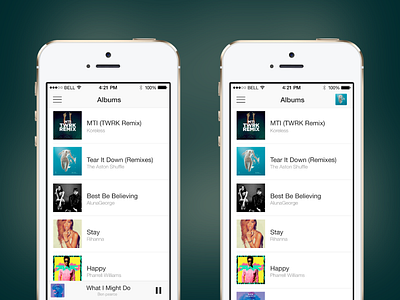 Play It - albums screen albums app ios music play it