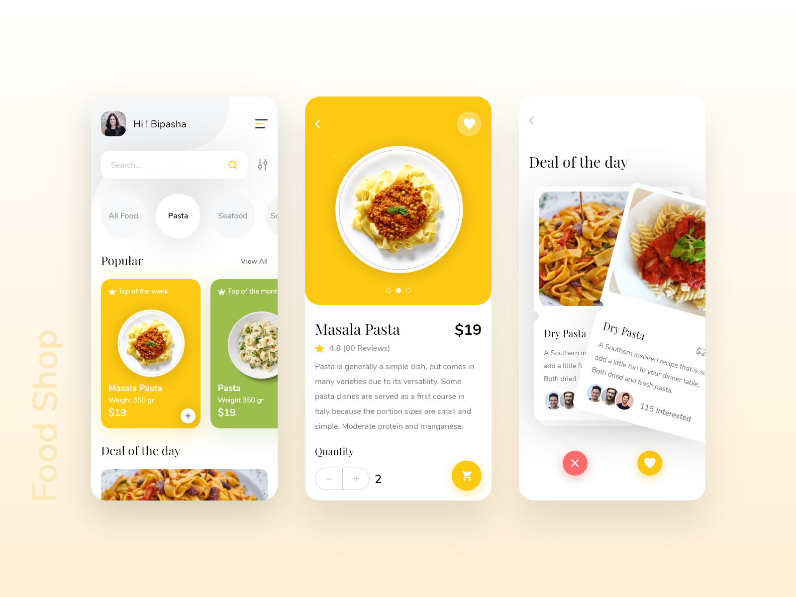 Food Shop App by Ihor Starosta on Dribbble