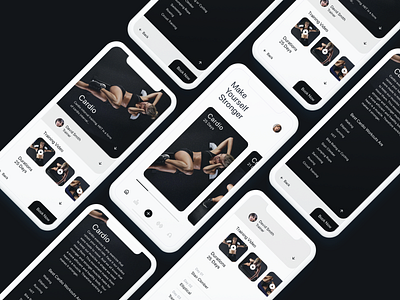 Fitness App adobe xd app design fitness fitness app flat illustration landing page mobile ui design vector