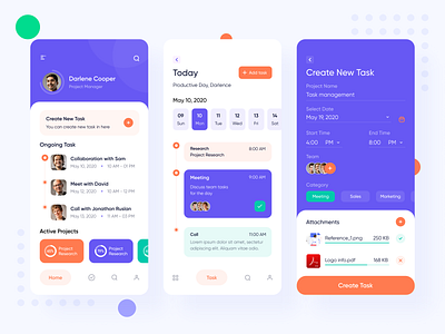 Task Management Apps adobe xd app app ui apple concept design flat illustration management task vector