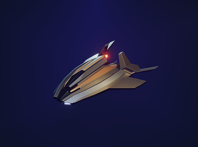 Low Poly Space Ship 3d art 3d artist cyberpunk design illustration low poly lowpolyart neon light space spaceship starship