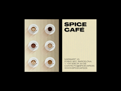 Visual Identity – Spice Café. branding business card coffee shop design graphic design illustration restaurant branding typography