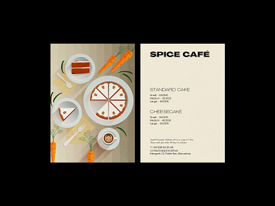 Visual Identity – Spice Café. branding coffee shop design graphic design illustration restaurant branding typography