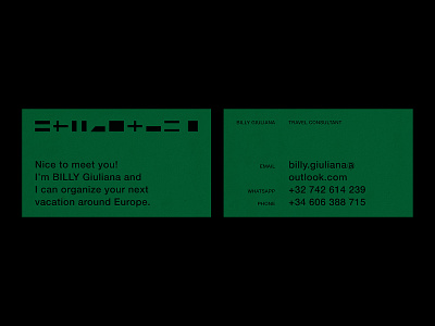 Visual Identity – Travel Consultant. branding business card design graphic design logo typography