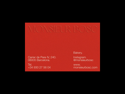 Visual Identity – Monsieur Bosc.