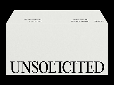 UNSOLICITED – Visual Identity – Envelope.