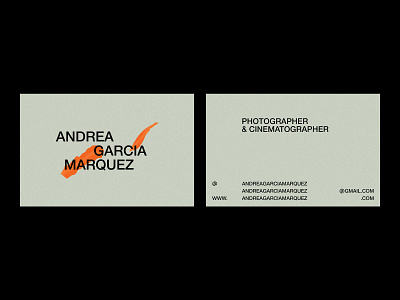 Andrea García Marquez – Visual Identity. branding business card design graphic design logo minimal photographer branding photographer logo photography logo typography