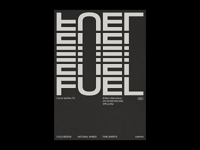 Fuel Bar – Visual Identity. bar branding bar design branding graphic design logo minimal postcard poster restaurant branding typography
