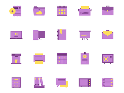 Icons about office icon sketch colors illustration