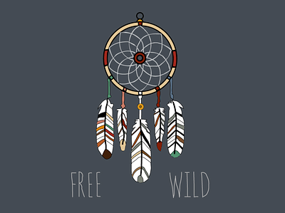 Native American Dreamcatcher animation design free illustration illustrator native native american ui vector wild