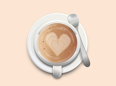 Cup of coffee coffee coffee cup cup of coffee design espresso heart illustration illustrator vector