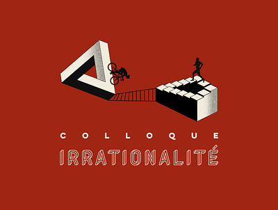 Colloque Irrationalité (2019) - Event branding cognition design event branding illusion illustration vector