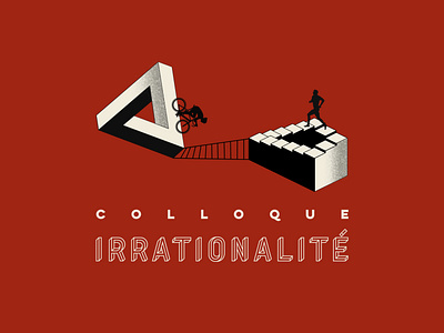 Colloque Irrationalité (2019) - Event branding cognition design event branding illusion illustration vector