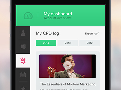 Account overview dashboard mobile