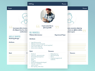 User Persona Template user centred design user personas ux