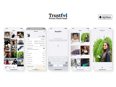 Trustful (iOS, iPadOS & macOS) app apple branding design graphic design ios logo mac macos photo simple storage trustful ui ux vault