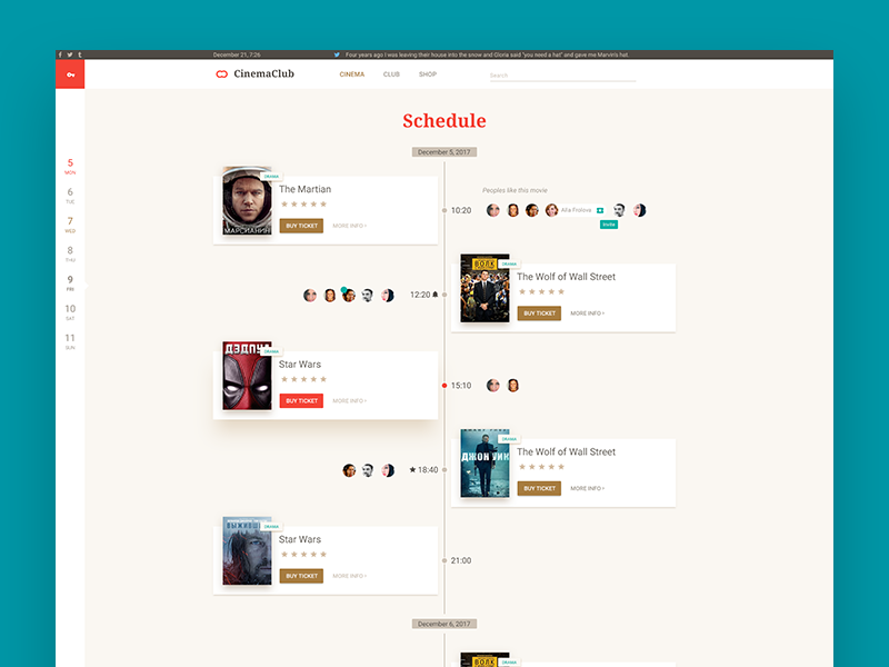 Schedule by Yask on Dribbble