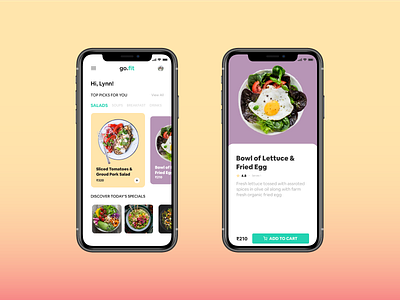 go.fit - Healthy Food App Concept