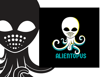 AlienTopus Mascot Design alien animal art background cartoon creature design graphic illustration isolated monster nature ocean octopus sea tentacle tentacles underwater vector water