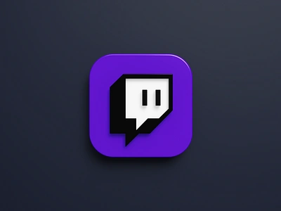 App Icon - Twitch 3d app app icon b3d blender icon mobile twitch