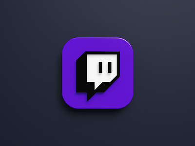 App Icon - Twitch 3d app app icon b3d blender icon mobile twitch