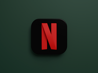App Icon - Netflix 3d app app icon b3d blender icon mobile netflix