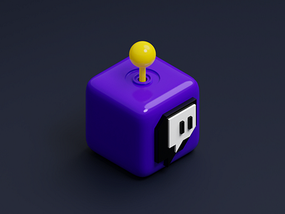 Cube App Icon - Twitch 3d app app icon blender cube icon illustration isometric mobile twitch
