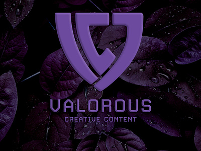 Valorous Logo Design illustration illustrator logo logo design photoshop purple purple logo