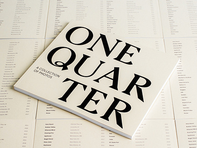 One Quarter by Josiah Bice book cover design design graphic design logo photography typography