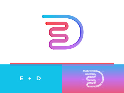 E D Logo app branding branding design flat icon logo logodesign logotype minimal typography