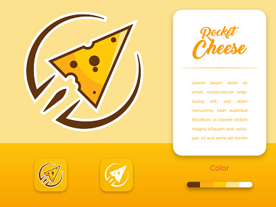 Rocket Cheese Logo appicon branding branding design design flat icon logo logo design logodesign minimal vector