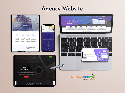 Agency Website Design branding creative design graphic design illustration ui user experience ux web design website wordpress theme