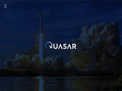 Quasar - The next big spaceship company branding design graphic design illustration logo logofolio logotype simple logo spaceship vector