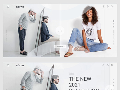 Online store first window web design concept