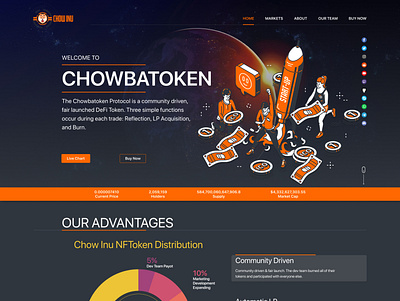 Chowbatoken branding design figma graphic design homepage ui webdesign website