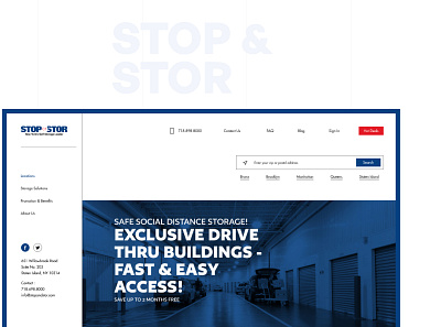 STOP & STOR | Storage Website Redesign branding clean creative minimal redesign ui website ui